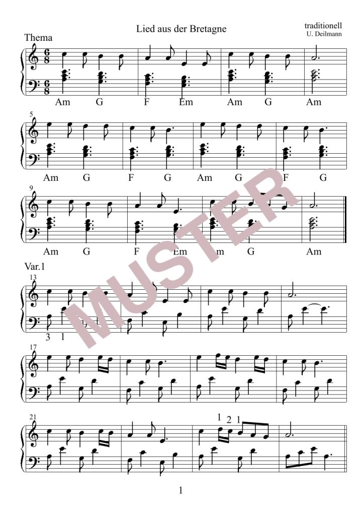 Musterseite 3 von Lied aus der Bretagne