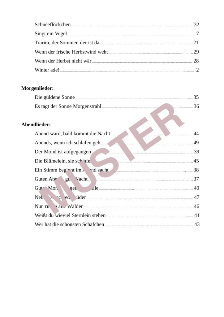 Musterseite 4 von Das neue Notenheft „Liederbuch“