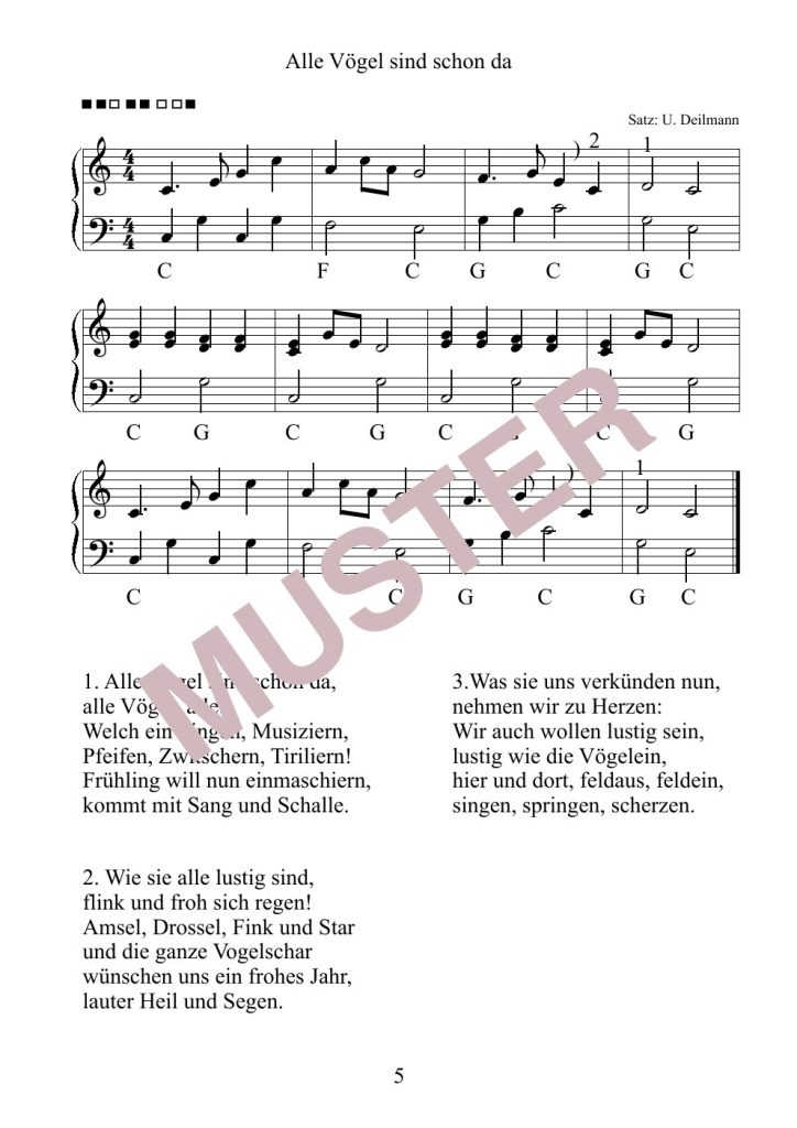 Musterseite 8 von Das neue Notenheft „Liederbuch“