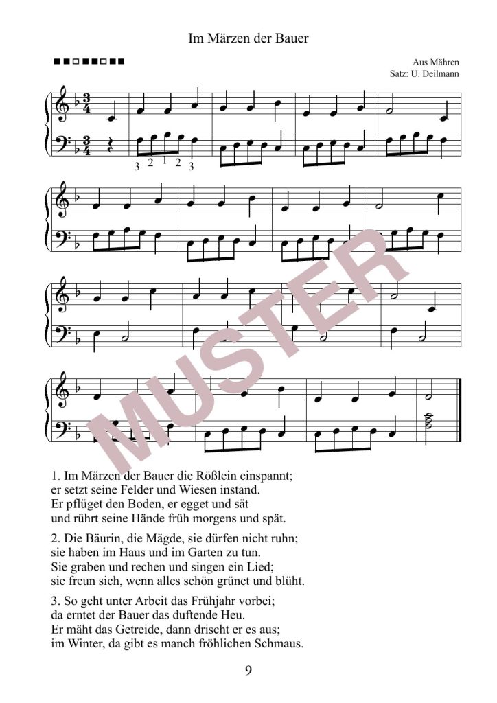 Musterseite 10 von Das neue Notenheft „Liederbuch“