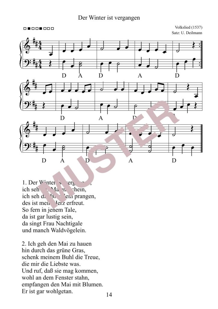 Musterseite 12 von Das neue Notenheft „Liederbuch“