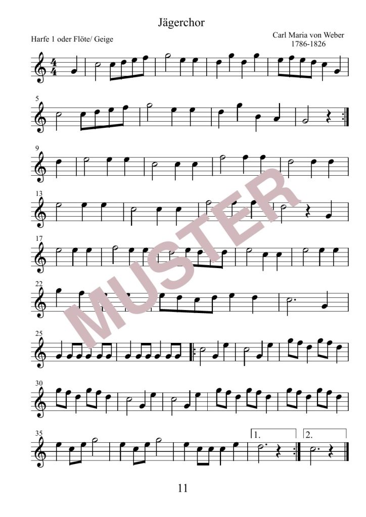 Musterseite 4 von Jägerchor von Weber in C