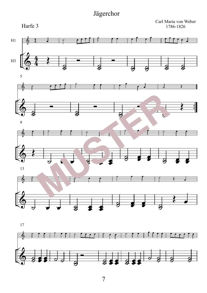 Musterseite 5 von Jägerchor von Weber in C