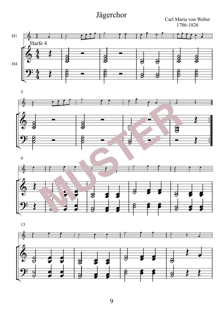Musterseite 6 von Jägerchor von Weber in C