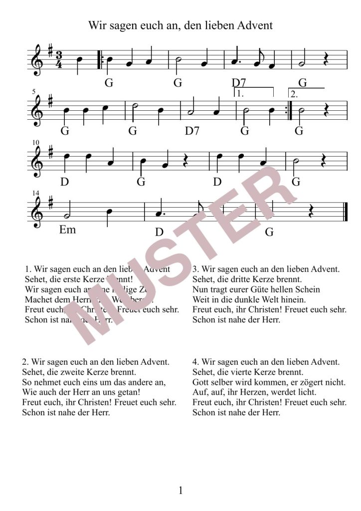 Musterseite 2 von Weihnachten im Ensemble